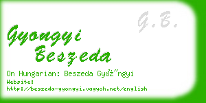 gyongyi beszeda business card